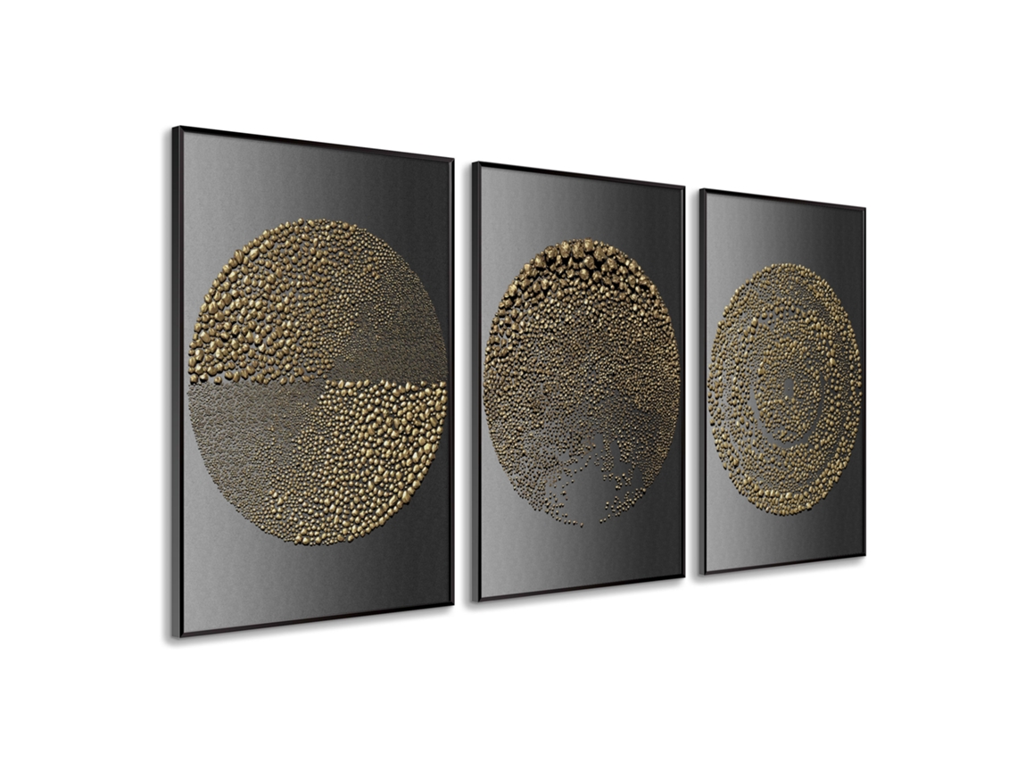 Cuadro DEKOARTE Minimalista, Piedras, Negro (150x70 cm)