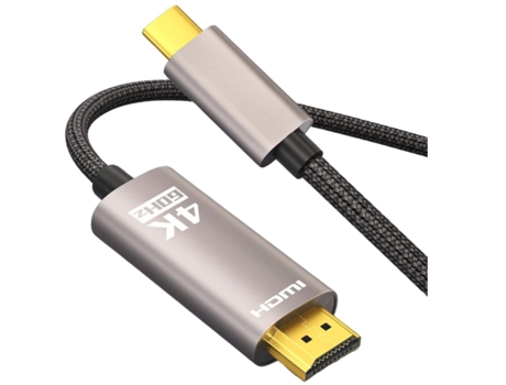 Cable Hdmi 2.0 a Thunderbolt 3.0 4K@60Hz 1080P@144Hz 18Gbps 2 Metros ANTIIMPACTO!