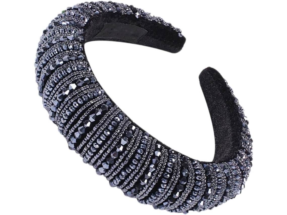 1 Peça De Tiara Estrelada, Acessório De Cabelo Elegante Para Casamento E Festa, Com Acolchoamento Para Cabeças Largas.