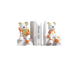 Sujetalibros de resina con figura de oso violento, decoración del hogar.