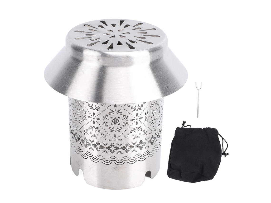 Calefactor Mini Para Camping Cubierta De Estufa Portátil Acero Inoxidable Para Senderismo Bbq Outdoor