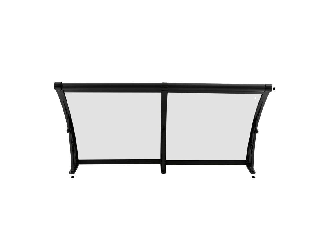 Cubierta para puerta, aleación de aluminio, protección exterior, color negro.
