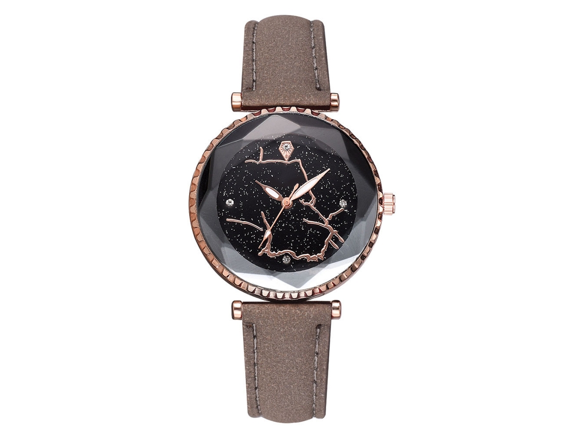 Reloj De Cuarzo Con Correa De Pu Gris Para Mujer
