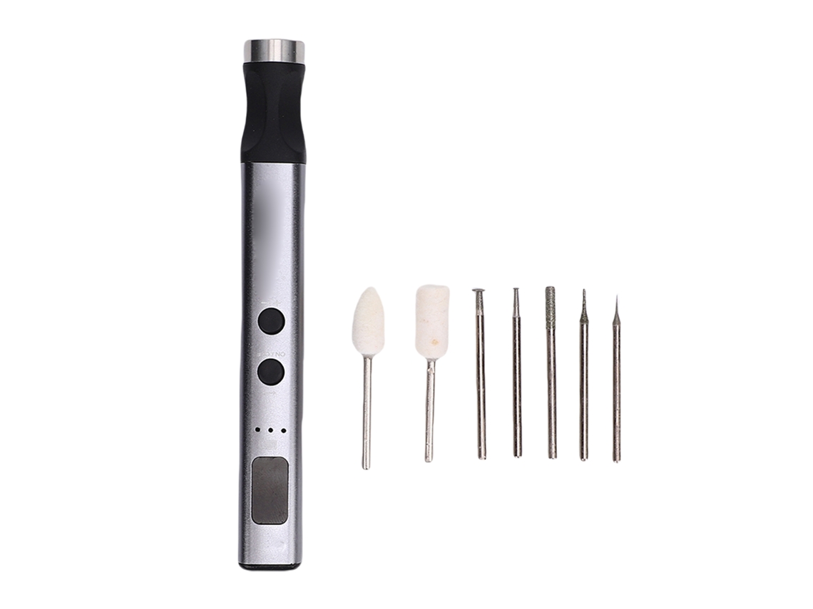 Herramienta Rotativa Inalámbrica Mini Con 5 Velocidades Y 7 Accesorios Para Esmerilado Y Pulido