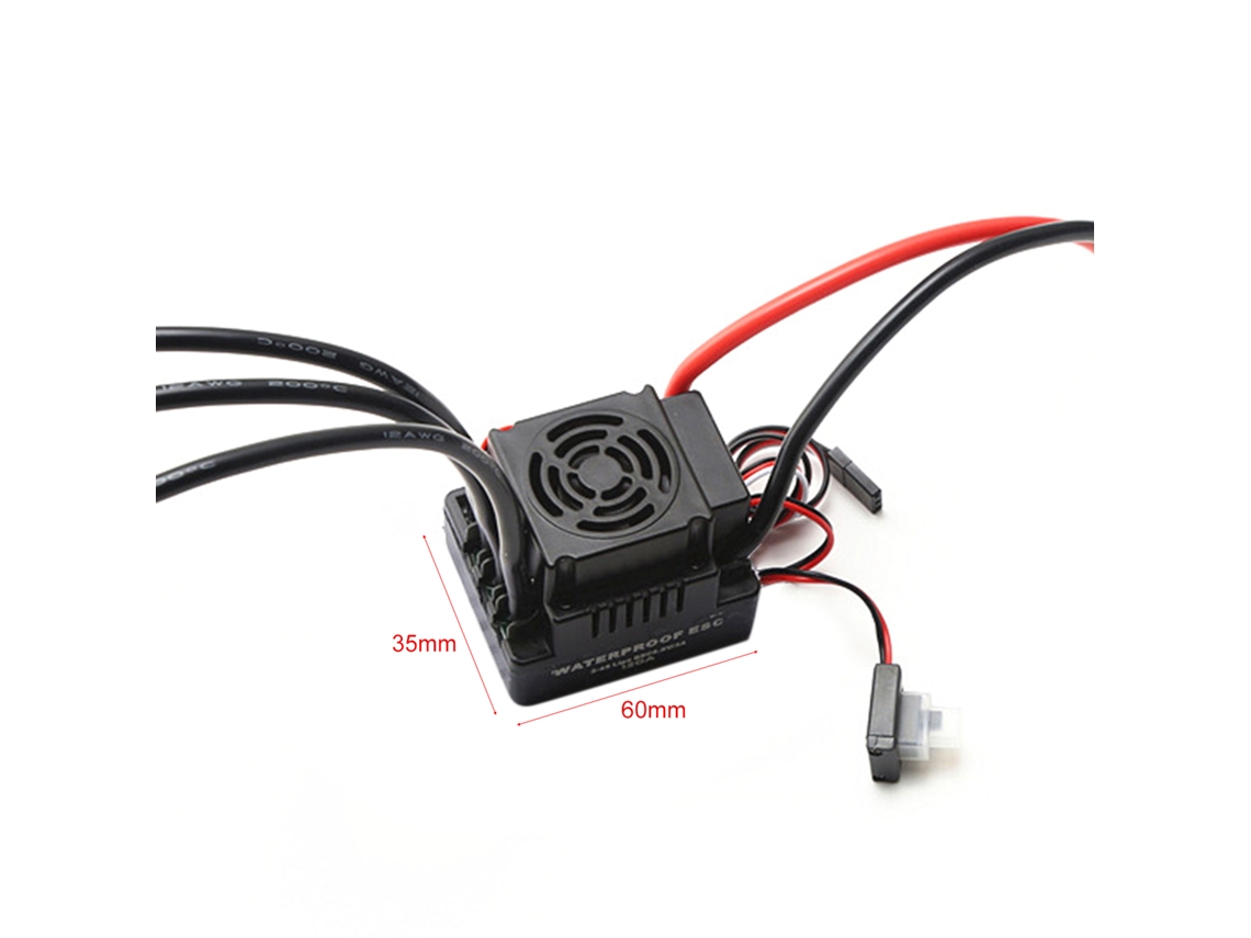 Controlador Electrónico De Velocidad Esc Sin Escobillas 120a T-plug 5.8v 3a Bec Para Coche Rc A Escala 1/8