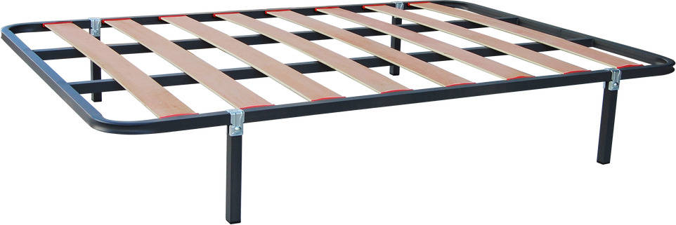 Somier COLCHUM Antiruido con Refuerzo Central (Gris - Hierro y Madera - Con Patas - Compatible con Colchón: 105x200 cm)