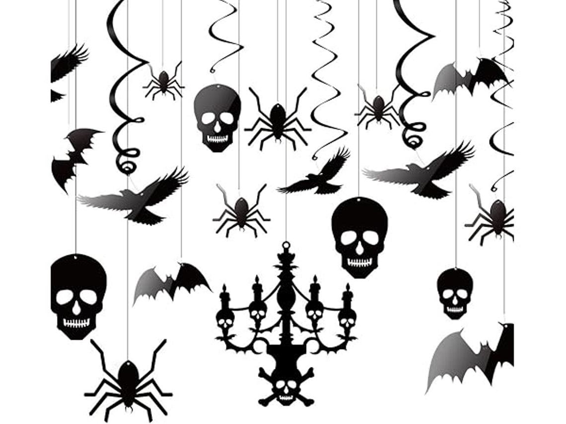 Es Un Juego De 20 Adornos Colgantes Para Lámparas De Techo De Halloween. Son Perfectos Para Decorar Casas Embrujadas, Y Su Diseño Ergonómico