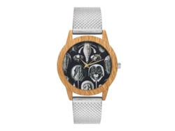 Reloj De Pareja Unisex De Cuarzo Con Correa De Silicona Y Esfera Redonda (plateado)