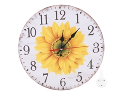 Reloj de pared Baok con un elegante diseño de girasol, de 30 cm, para la decoración del hogar, la oficina y la sala de estar.