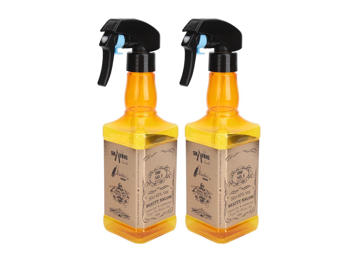 2 Piezas Botella De Pulverización Para Cabello De Gran Capacidad 300ml Mister Fino Uniforme Portátil Barbería Salón Retro