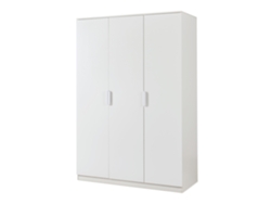 Armario Eiselfing MDF 176x120x52 Cm Blanco [EN.CASA] (3 Puertas, 1 Perchero, 4 Compartimentos)
