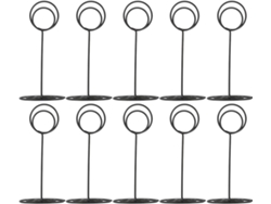 Juego de 10 tarjeteros fotográficos ligeros y prácticos, de metal negro, diseño creativo, ideales para bodas y aniversarios. GOKOCO