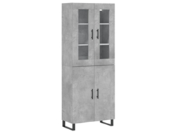 Maison Exclusive - Aparador Alto Madera Contrachapada Gris Hormigón 69,5x34x180 Cm