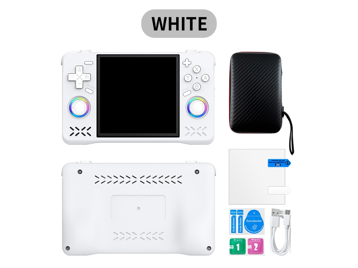 Consola De Juegos Xf40h, Rk3326 Linux System, Batería De 4000 Mah, Consola Portátil Retro Psp De 4 Pulgadas, 64 Gb Blanco Sfushos