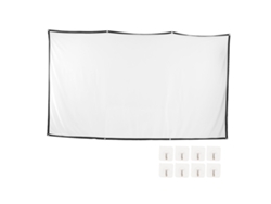 Pantalla De Proyector Plegable, Portátil Y Resistente A Las Arrugas De 150 Pulgadas (relación De Aspecto 16:9) Para Cine En Casa, Tanto En Interiores Como En Exteriores.