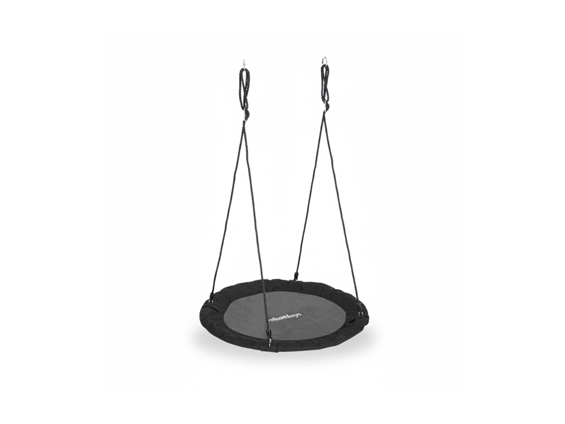 Columpio Relaxdays, columpio de exterior para niños y adultos, Ø 110 cm, hasta 100 kg, columpio de plato, varios colores.