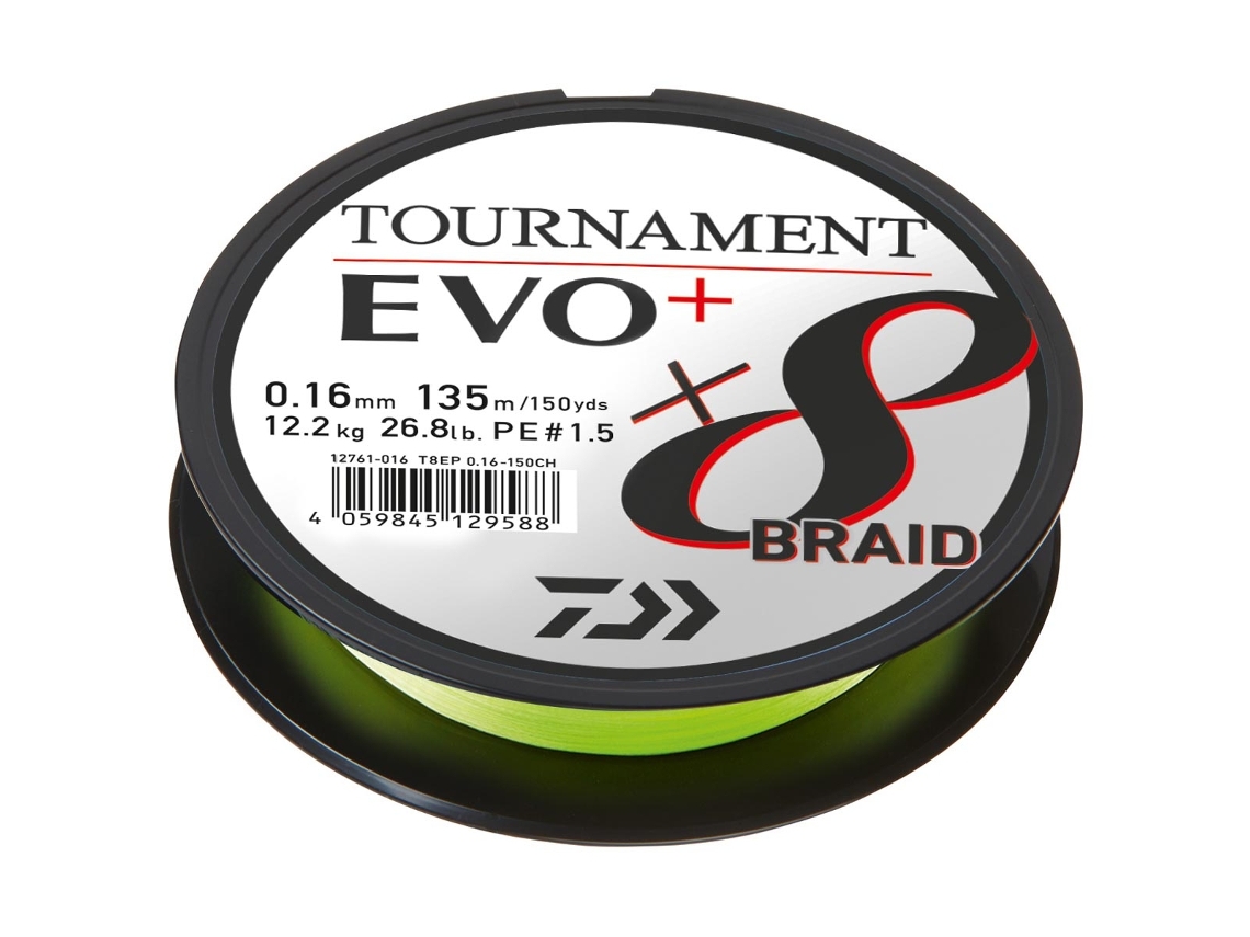 Trenza DAIWA Tournament 8 Braid Evo vert
