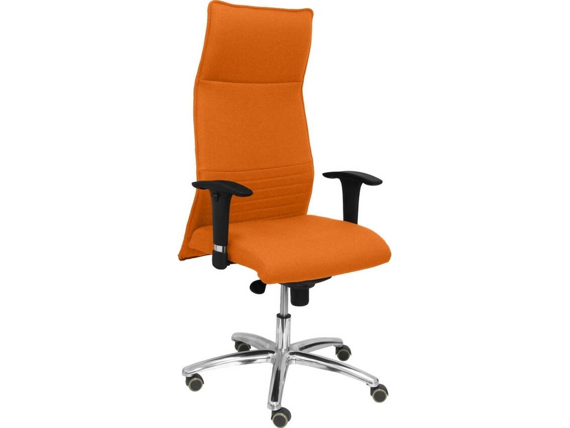 Silla de Escritorio Ejecutiva PYC Albacete Naranja con ruedas antiarañazos (Brazos Ajustables - Tejido)