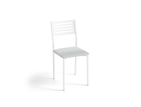 Silla de cocina Kati blanca 38x86x47cm Michigan Plata FANMUEBLES