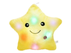 2026-40384-almohada De Peluche Estrella Brillante Led Con Luz Nocturna Color Amarillo