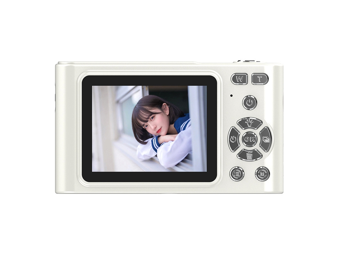 Cámara digital CCD para estudiantes H15 blanca + tarjeta de memoria de 16 GB
