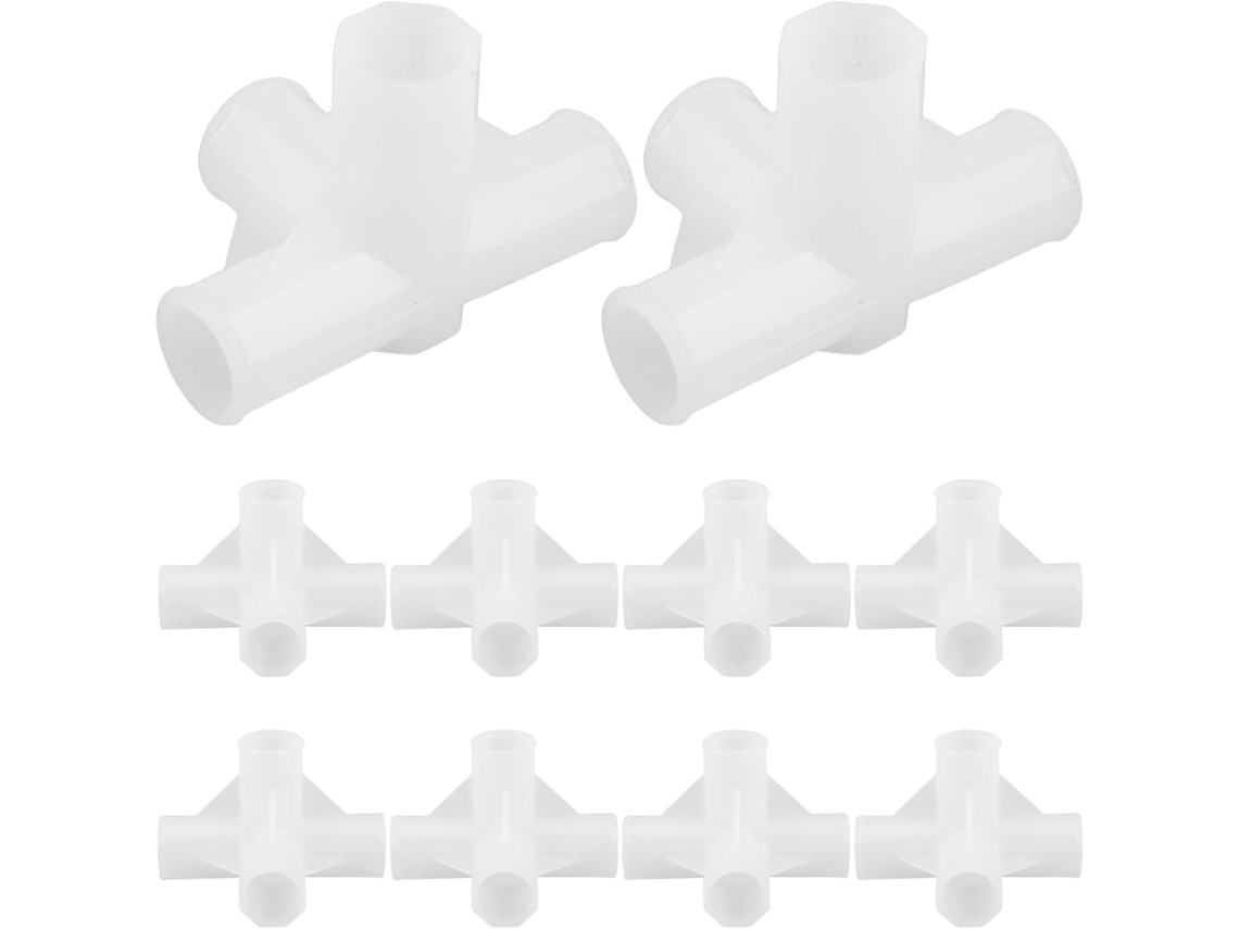 Conector Armario Plástico Blanco Paquete 10 Unidades Diámetro Interior 13 Optimización Espacio Soluciones
