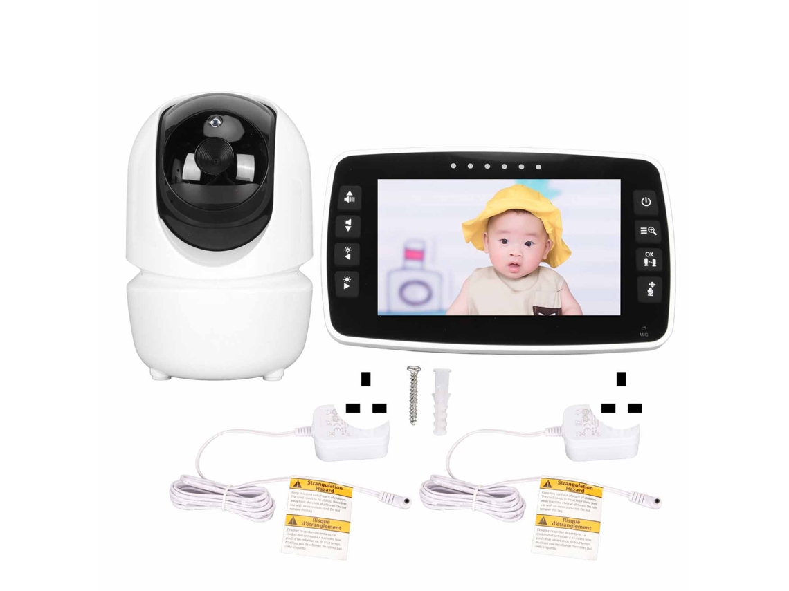 Monitor inteligente para bebés de 4,3 pulgadas con visión nocturna, comunicación bidireccional y música.