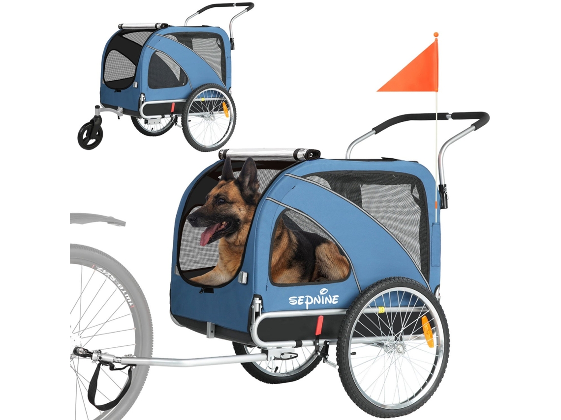 Remolque Para Mascotas Sepnine 10202b 40kg Plegable - Azul