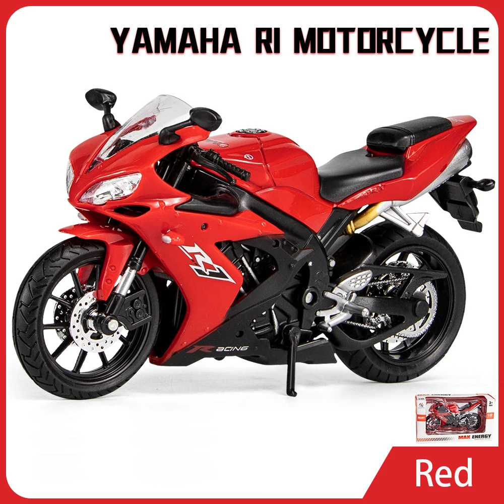 (rojo) Modelo De Motocicleta De Simulación De Aleación A Escala 1:12 Para Carreras Con Amortiguador
