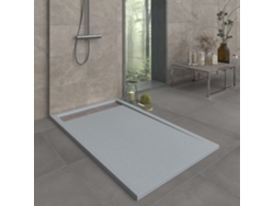 Plato De Ducha Resina Orion Gris 80x200 Cm Rejilla Acero Inox.