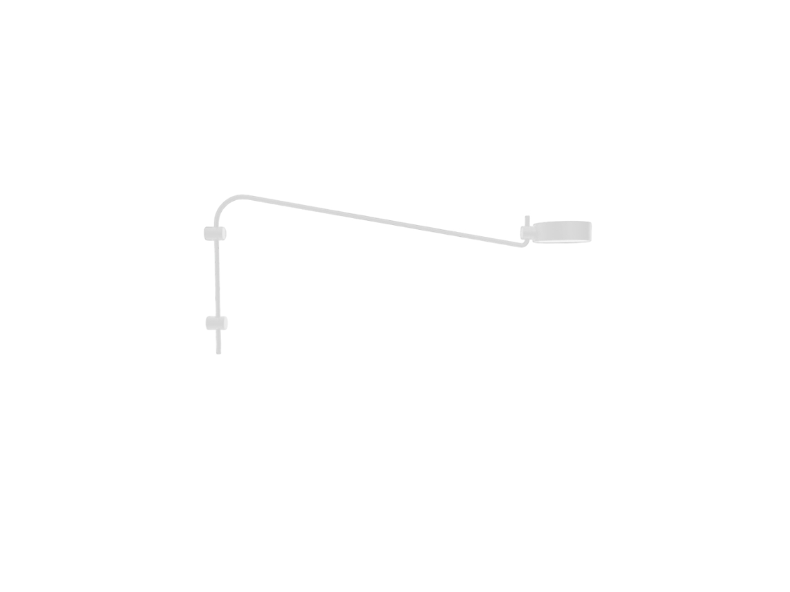 ZAFFERANO SUPER O Aplique LED con brazo recargable y regulable Blanco