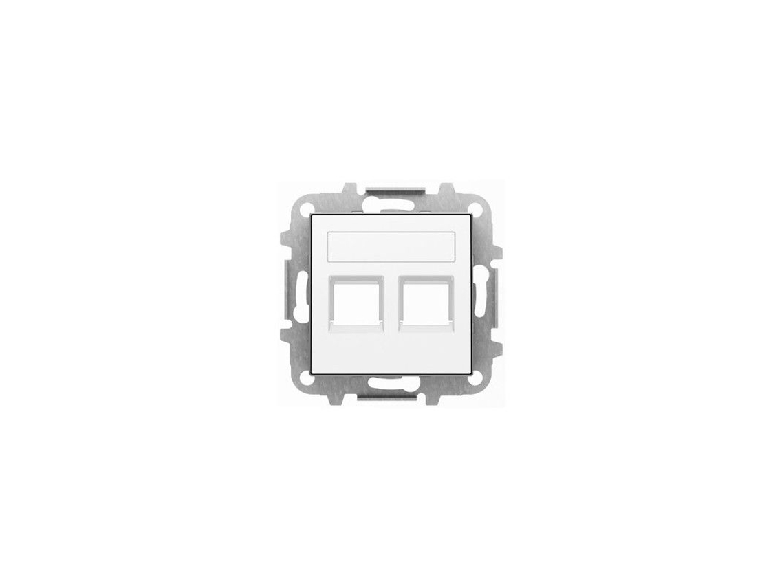 Tapa 2 Conectores Rj11-rj45 Blanco Soft Niessen Sky 8518.2 Bl