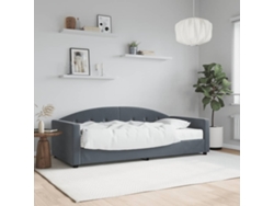Sofá Cama Con Colchón Terciopelo Gris Oscuro 90x200 Cm