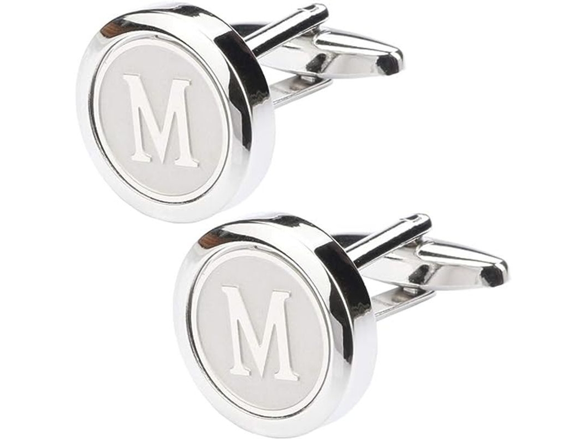 Pulseras Clásicas Con Iniciales Para Camisas, De Acero Inoxidable, Letras De La A A La Z, Ideales Para Negocios Y Bodas.
