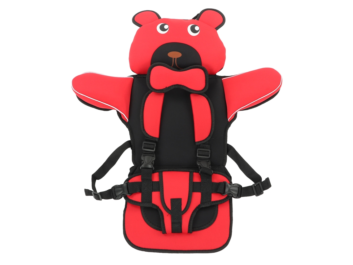 Silla De Seguridad Infantil Con Respaldo Alto Y Arnés Ajustable De 5 Puntos, Lavable A Máquina, Color Rojo.