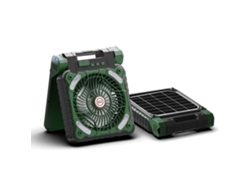 Ventilador Solar Para Camping (verde) - Temporizador - Función Repelente De Mosquitos - Energía Solar - Carga Inversa De 5200 Mah