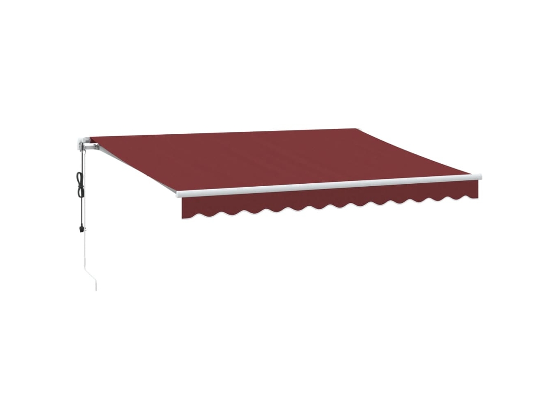 Maison Exclusive - Toldo Retráctil Automático Con Luces Led Burdeos 350x250 Cm