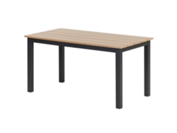 BELIANI Mesa de Jardín Messina Plástico Madera Marrón Claro 52X96X50