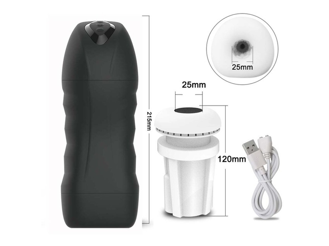 Masturbador De Vibracin Masculino Automtico, Taza De Masturbacin De Mquina De Succin De Mamada (negro) Bestvite