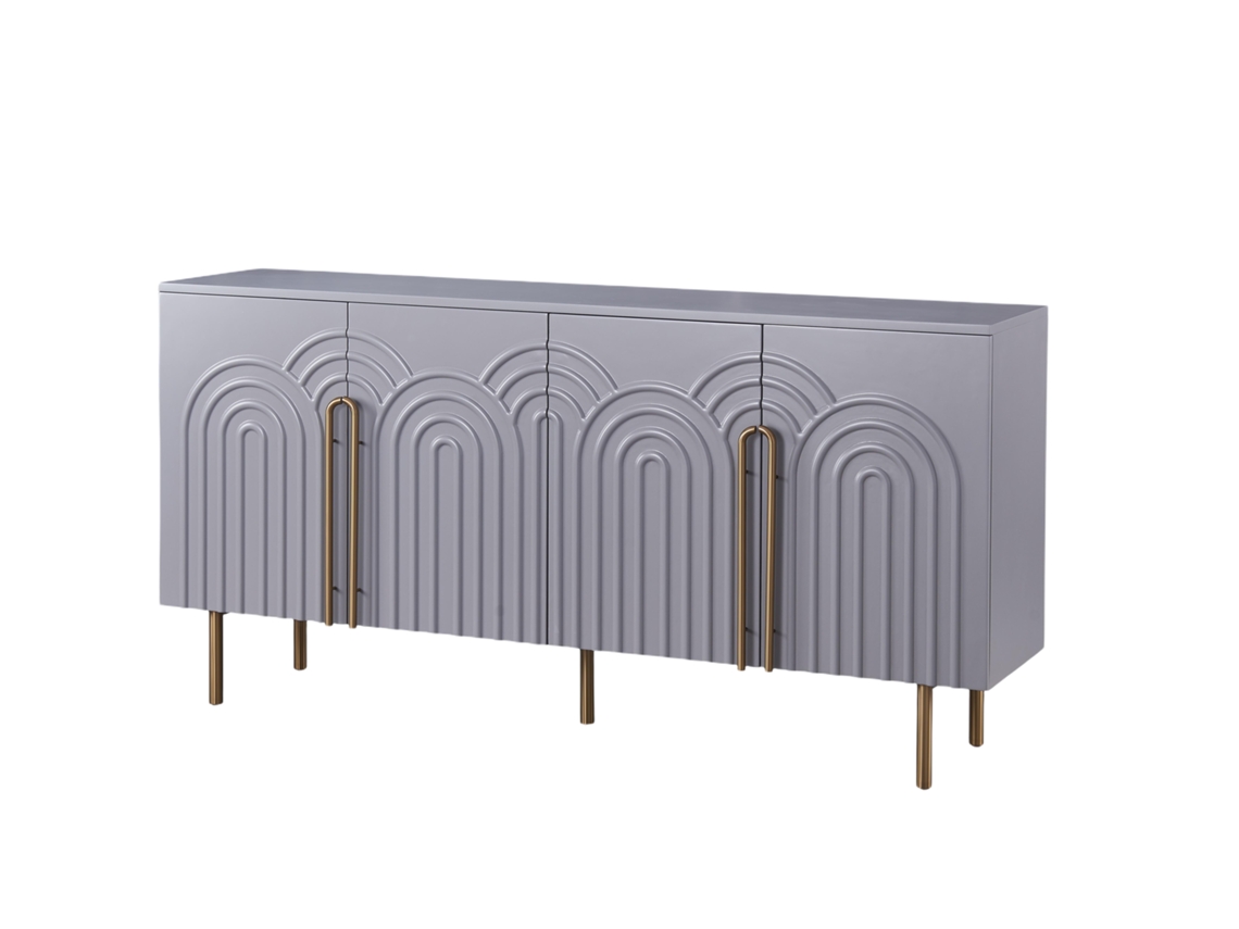 Aparador FURNLUX Premium Stilig (Grisclaro, Madera Contrachapada - 180X40X88 Cm)