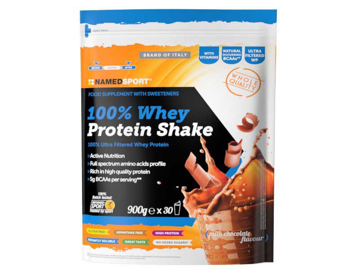 Batido de Proteína NAMEDSPORT 100% Whey Protein Shake Milk Chocolate(900g)