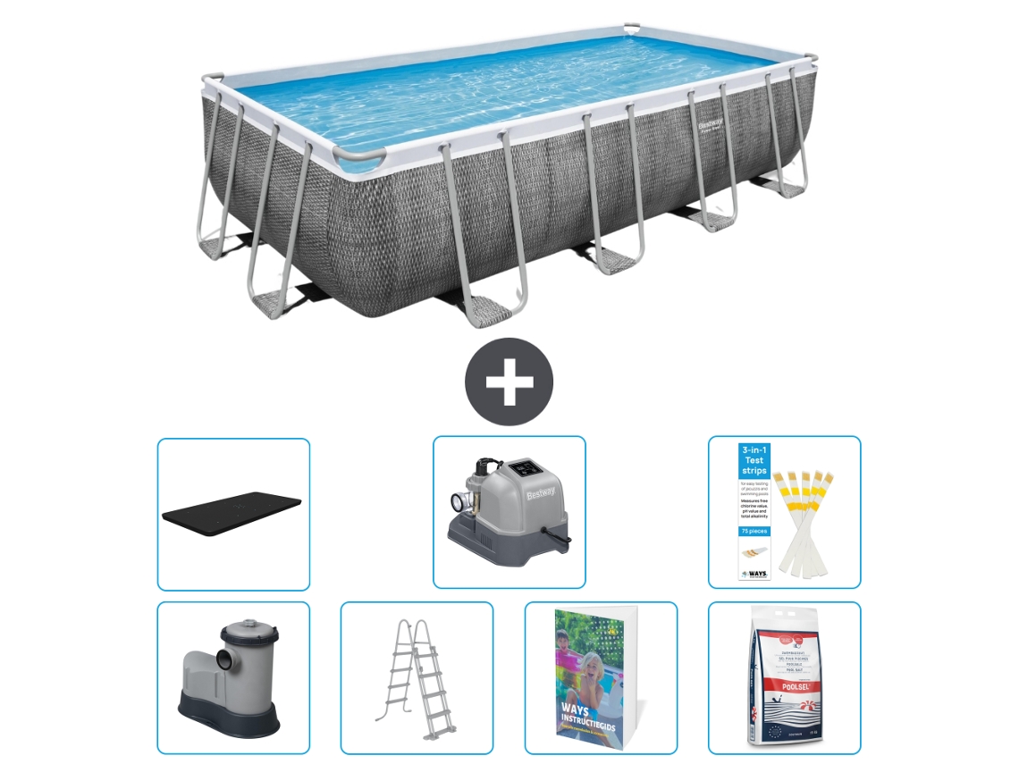Bestway Piscina Bestway Power Steel Retangular - 549x274x122 Cm - 8-peças S649