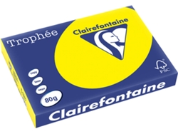 Papel CLAIREFONTAINE Copia, láser y chorro de tinta Trophée A3 80 gsm (500 Hojas - Amarillo)