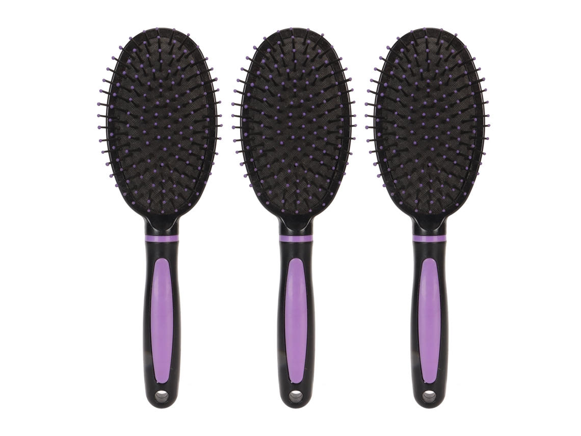Juego De 3 Peines Ovalados Para Peinar El Cabello, Masajeador De Cabeza, Peine Con Amortiguador, Tamaño Grande Para Uso Doméstico.