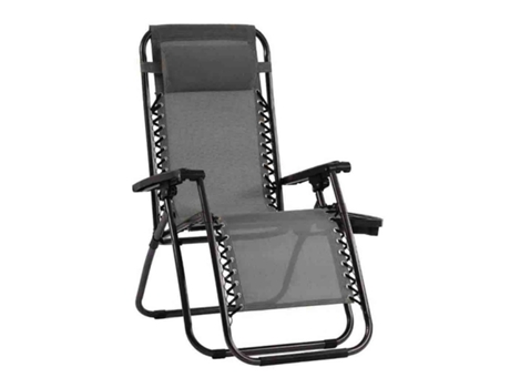 Silla Plegable Tumbona Hamaca Gravedad Cero Gris SOLMAR