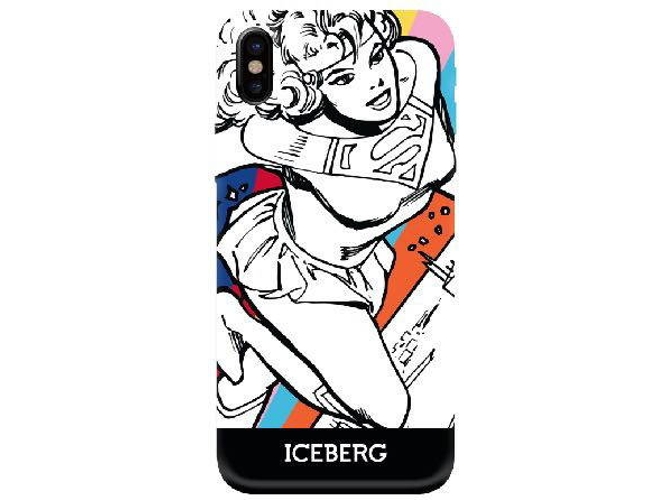 Funda iPhone X, XS ICEBERG Soft Comics Supergirl Blanco