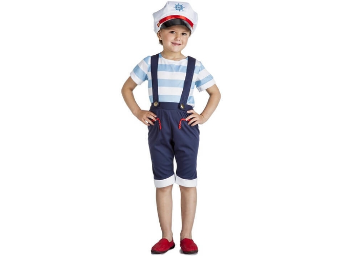 Disfraz de Niña DISFRAZZES Marinera A Rayas (Talla: 5 a 6 años)
