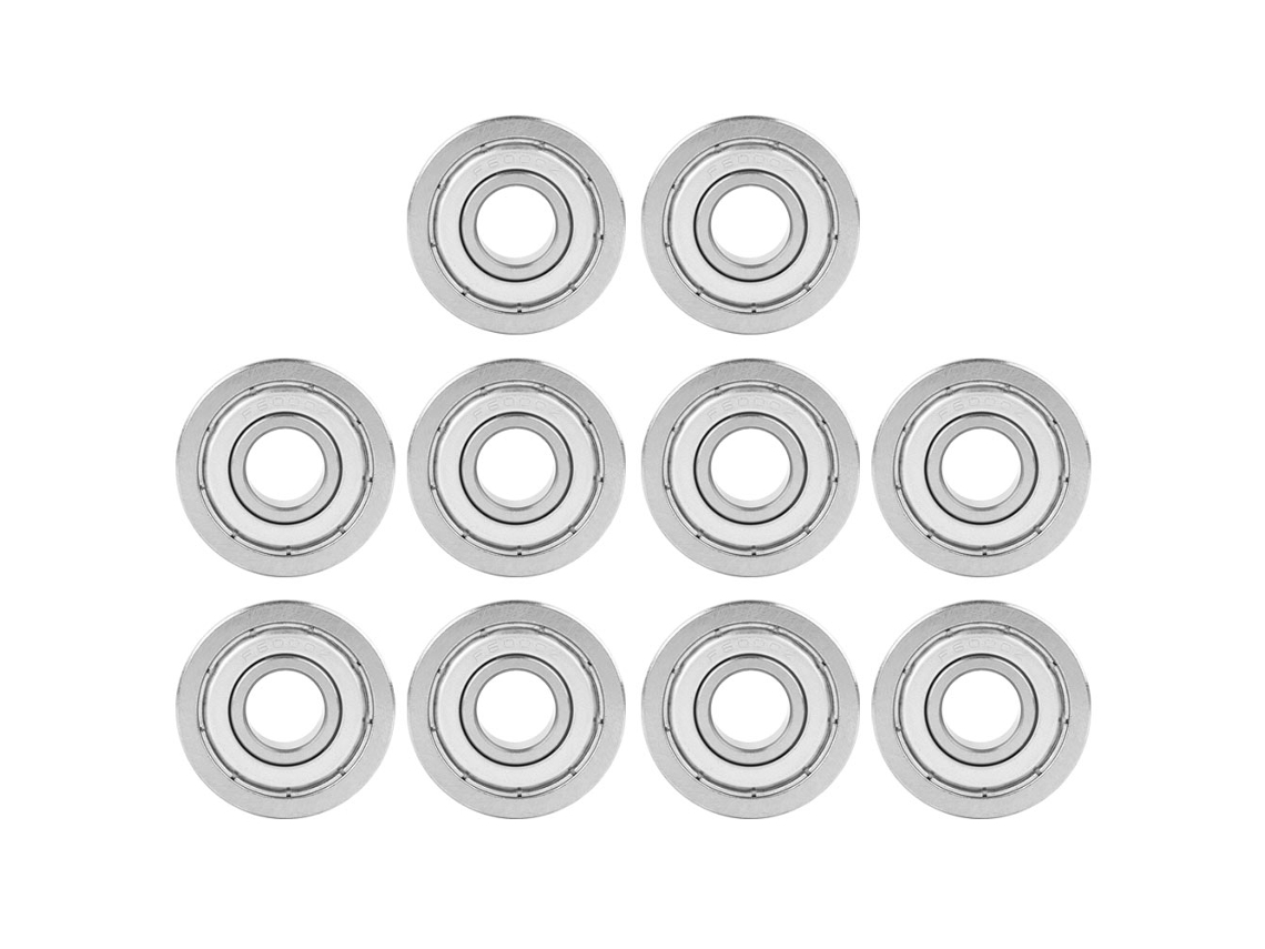 2026velora-10 Piezas Rodamientos De Bolas Miniatura Con Brida F6000zz Doble Blindaje 10x26x8mm De Acero