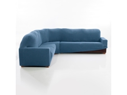 Maxifundas Fundas De Sofa Chaise Longue. Funda Sofá Rinconera Relive Color Celeste. Funda Protectora Súper Elástica Para Sofá Rinconera.