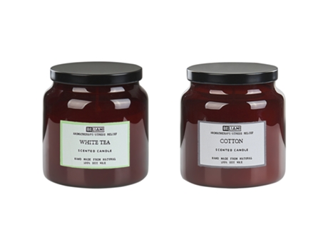 Conjunto de 2 velas aromáticas BELIANI Absolute alchemy de Cera de soja Marrón 10x10x10